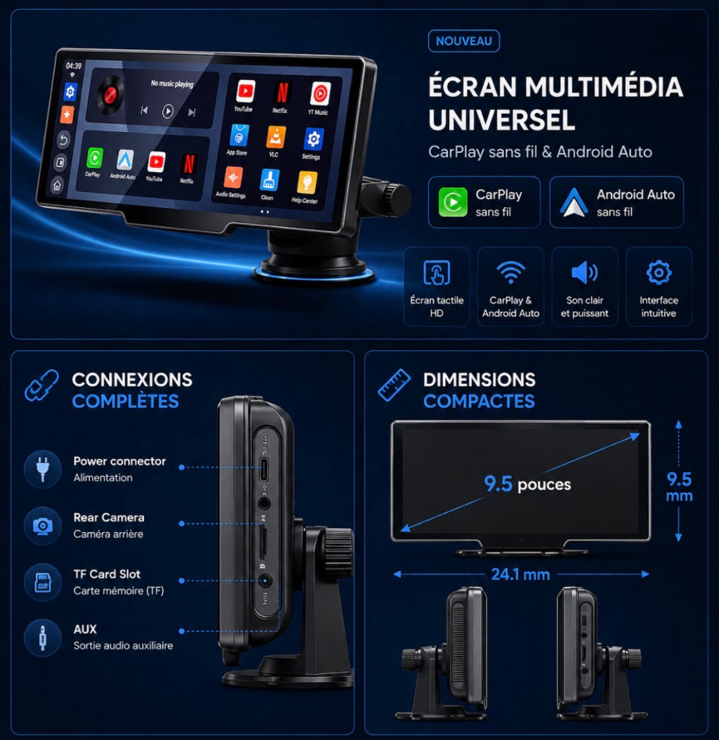 ECRAN CARPLAY 10.26" UNIVERSEL 2